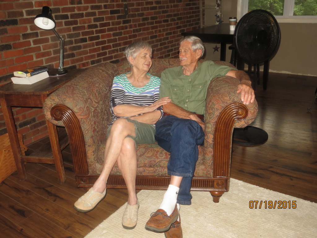 Mom and Dad in big chair, July 2015 (sweet)