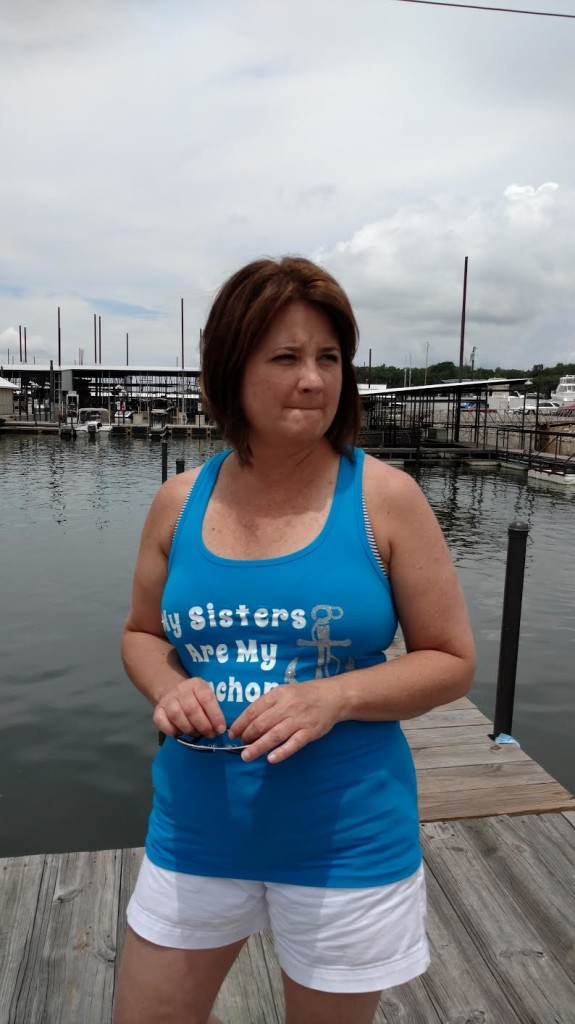 Kathy on the dock (blog)